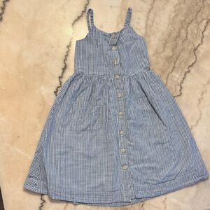 Blue Striped Kids Dress